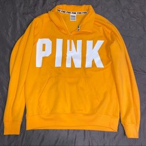 VS PINK YELLOW SWEATSHIRT